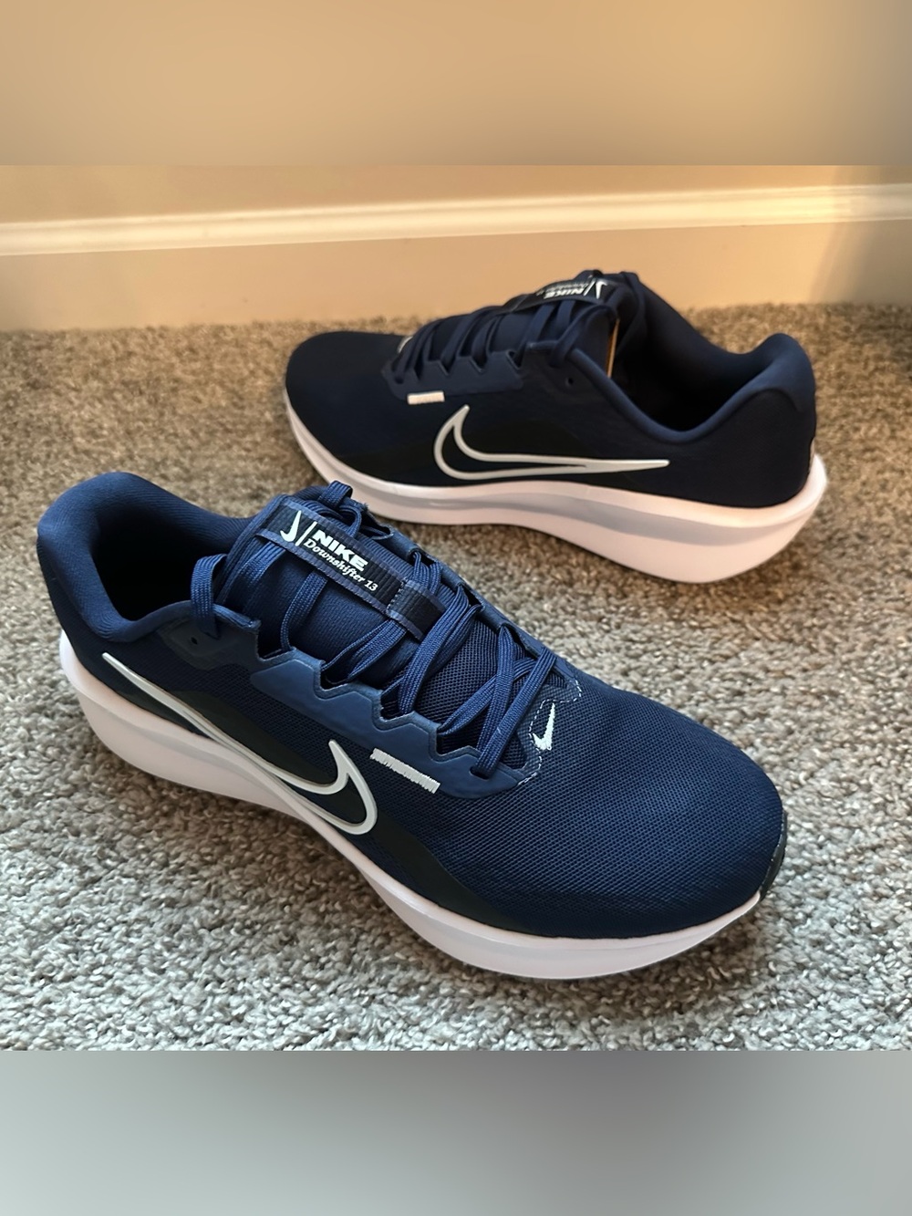 Nike Men's Downshifter 13 Midnight Navy Refective Visibility Running Shoes 10.5